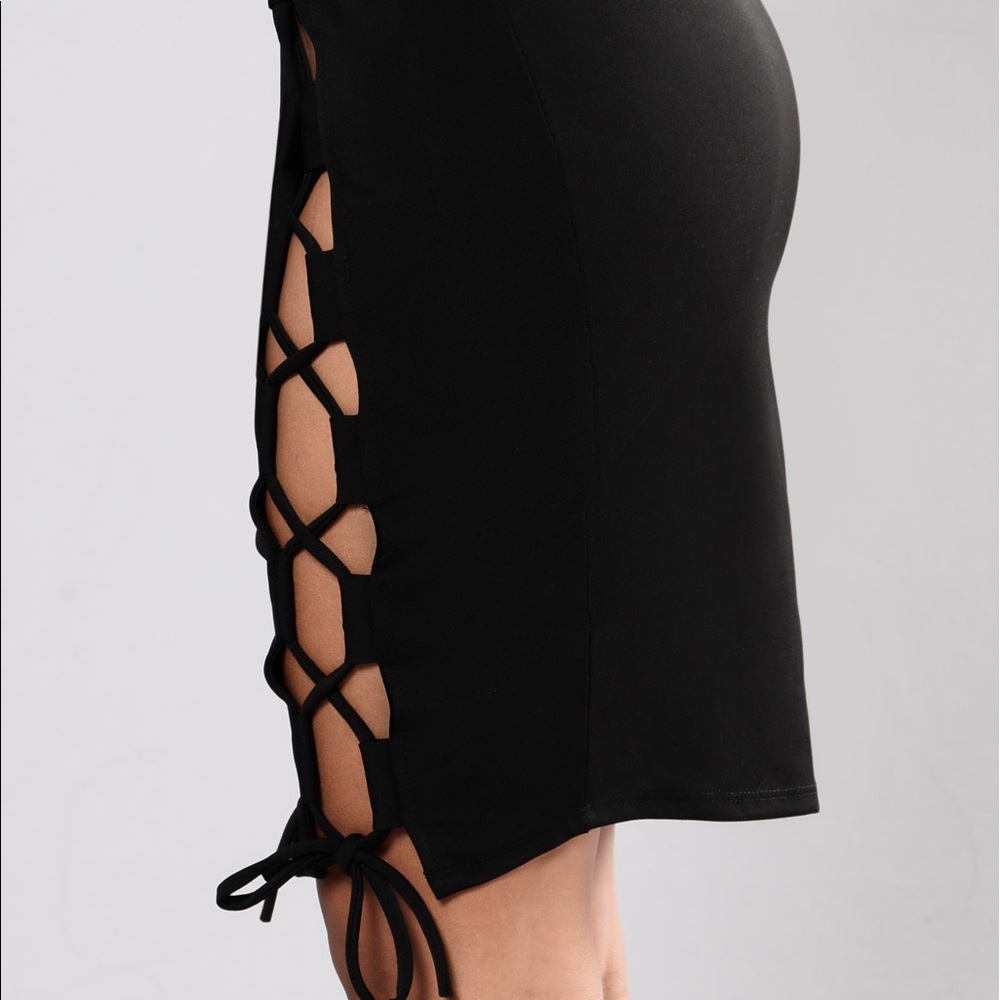 Black Fahsion Nova lace skirt